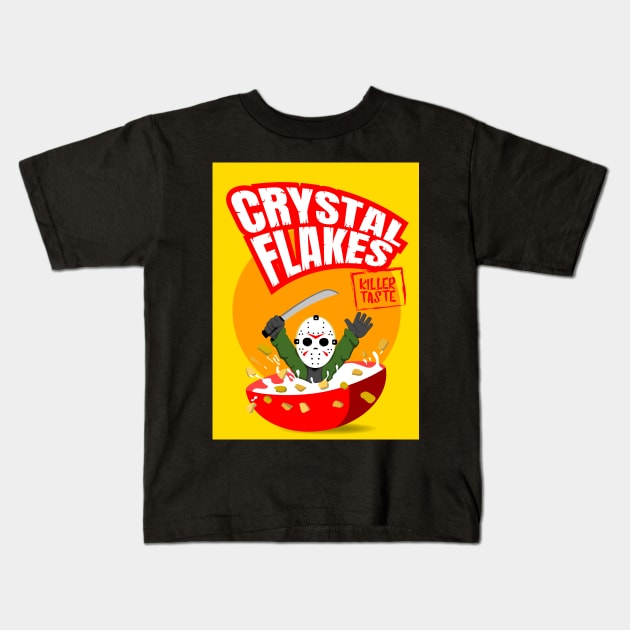 Crystal Flakes Kids T-Shirt by gastaocared